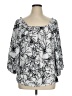 Adrienne Vittadini 100% Polyester Silver 3/4 Sleeve Blouse Size XL - photo 1