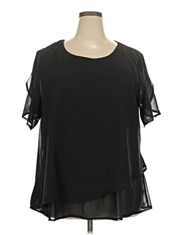 Nina Leonard Short Sleeve Blouse (view 1)