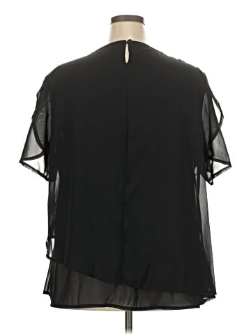 Nina Leonard Short Sleeve Blouse (view 2)