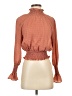 Selfie Leslie 100% Polyester Brown Long Sleeve Blouse Size XS - photo 1