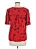 Hinge 100% Viscose Red Short Sleeve Blouse Size M - photo 2