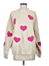 Adora Hearts Ivory Pullover Sweater Size S - photo 1