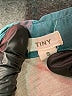Tiny 100% Rayon Gray Ivory 3/4 Sleeve Blouse Size S - photo 8