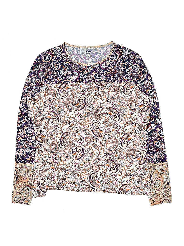 Pre-owned Lands' End Rash Guard In Ivory