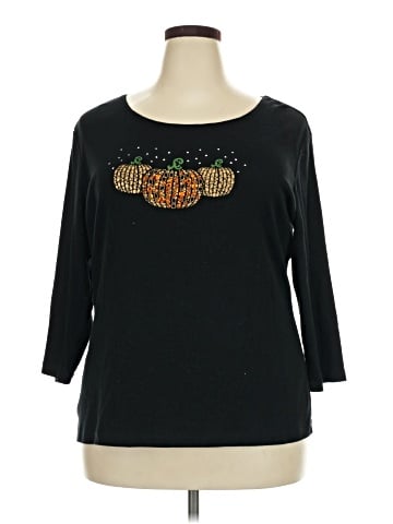 Karen Scott Sport 3/4 Sleeve T-Shirt (view 1)