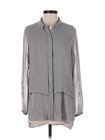 Elie Tahari Long Sleeve Silk Top (view 1)