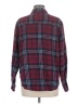 Justify Plaid Burgundy Long Sleeve Blouse Size M - photo 2