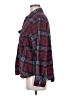Justify Plaid Burgundy Long Sleeve Blouse Size M - photo 5
