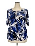 Unbranded Blue 3/4 Sleeve Blouse Size 2X - photo 1