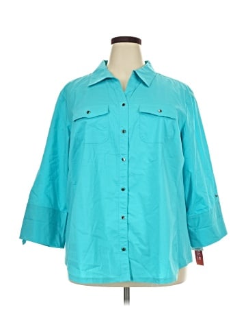 Coral Bay 3/4 Sleeve Button-Down Shirt (view 1)