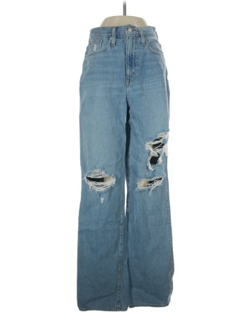Madewell Baggy Straight Jeans in Earlhurst Wash: Ripped Edition (view 1)