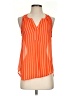Dna Couture 100% Polyester Orange Sleeveless Blouse Size S - photo 1
