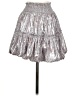 Free People 100% Polyester Metallic Silver Casual Skirt Size XS - photo 1