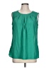 Merona 100% Polyester Green Sleeveless Blouse Size L - photo 1