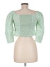 Levi's 100% Polyester Multi Color Green 3/4 Sleeve Blouse Size M - photo 2