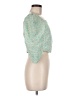 Levi's 100% Polyester Multi Color Green 3/4 Sleeve Blouse Size M - photo 4