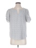 Maison d' Amelie 100% Polyester Silver Short Sleeve Blouse Size S - photo 1