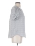 Maison d' Amelie 100% Polyester Silver Short Sleeve Blouse Size S - photo 4