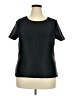 Covington 100% Polyester Black Short Sleeve Top Size 18 Petite - photo 1