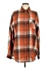 La Miel Plaid Orange Long Sleeve Blouse Size M - photo 1