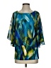 Coco Bianco 100% Polyester Teal 3/4 Sleeve Blouse Size S - photo 1