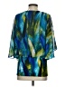 Coco Bianco 100% Polyester Teal 3/4 Sleeve Blouse Size S - photo 2