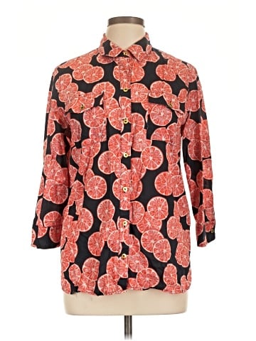 Jones New York Signature 3/4 Sleeve Button-Down Shirt (view 1)