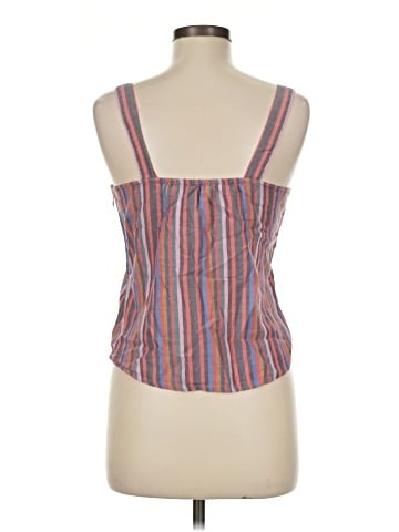 Madewell Tie-Front Cami Top in Rainbow Stripe (view 2)