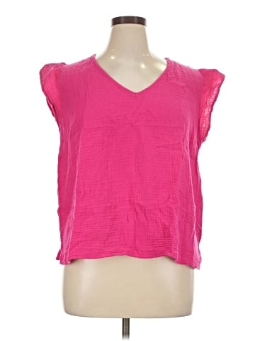 Three Dots Short Sleeve Top (view 1)