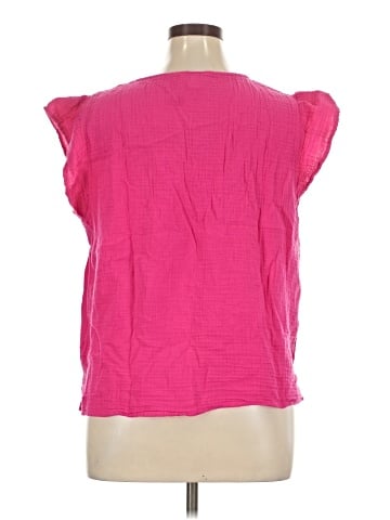 Three Dots Short Sleeve Top (view 2)