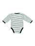 Cutie Pie 100% Cotton Stripes Teal Long Sleeve Onesie Size 3-6 mo - photo 2