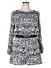 Material Girl Print Gray Black Romper Size XL - photo 1