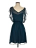 Express 100% Polyester Solid Blue Cocktail Dress Size S - photo 1