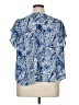 PREMISE 100% Polyester Blue Short Sleeve Blouse Size 1X - photo 2