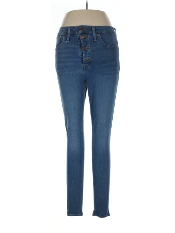Madewell 10" High-Rise Skinny Jeans in Dewitt Wash: Button-Front TENCEL&trade; Denim Edition (view 1)