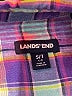 Lands' End 100% Linen Plaid Multi Color Purple Long Sleeve Button-Down Shirt Size S (tall) - photo 7