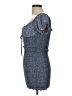 Blush 100% Polyester Tweed Blue Cocktail Dress Size L - photo 5