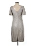 Betsy & Adam Metallic Silver Cocktail Dress Size 8 - photo 2