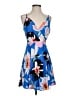 Express 100% Polyester Floral Blue Casual Dress Size S - photo 1