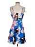 Express 100% Polyester Floral Blue Casual Dress Size S - photo 2