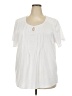 Assorted Brands White Short Sleeve Blouse Size 2X - photo 1