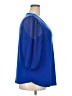 Adrianna Papell Blue 3/4 Sleeve Blouse Size XXL (estimated) - photo 4