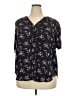 Torrid Purple Short Sleeve Blouse Size 2X Plus (2) - photo 1