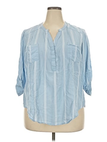 Torrid 3/4 Sleeve Button-Down Shirt (view 1)