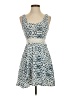 Aqua 100% Polyester Argyle Blue Cocktail Dress Size XS - photo 1