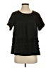 Heyson 100% Cotton Black Short Sleeve Blouse Size S - photo 1