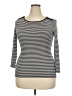 J.Crew 100% Cotton Gray 3/4 Sleeve Top Size XXL - photo 1