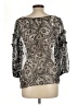 Diane von Furstenberg Silver 3/4 Sleeve Blouse Size 10 - photo 2