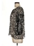 Diane von Furstenberg Silver 3/4 Sleeve Blouse Size 10 - photo 5
