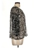 Diane von Furstenberg Silver 3/4 Sleeve Blouse Size 10 - photo 4